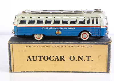 Lot 698 - A Romanian Tinplate Friction Drive O.N.T Coach