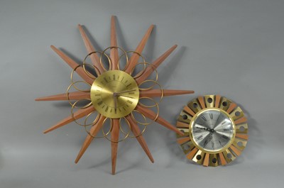 Lot 199 - Retro Starburst Wall Clocks