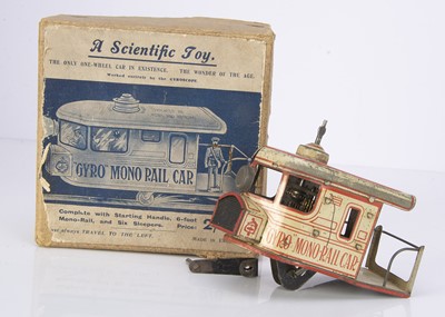 Lot 720 - A Rare Ely Cycle Co Tinplate Gyro Mono Rail Car