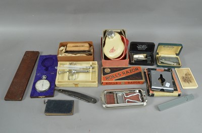 Lot 227 - An assorted collection of razors and other shaving accessories