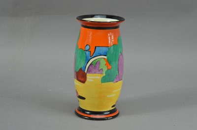 Lot 247 - A professionally restored Clarice Cliff Applique pattern vase