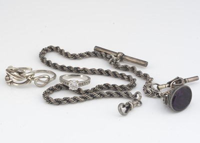 Lot 86 - A collection of silver jewels