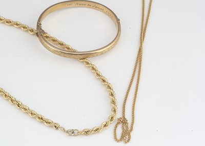 Lot 181 - A collection of 9ct gold