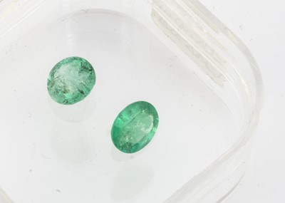 Lot 356 - Two certificated Ethiopian Emeralds