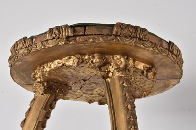 Lot 30 - A near pair of late 19th century wood and gesso open-work torchiers
