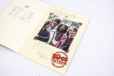 Lot 370 - 10cc Programme / Signatures