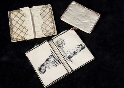 Lot 5 - A 18th century silk pocketbook