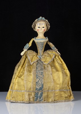 Lot 7 - A very rare English wooden doll circa 1740