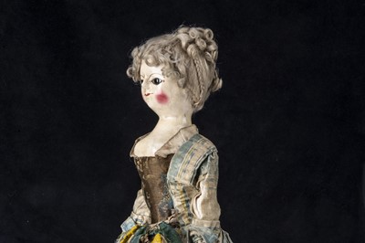 Lot 10 - Peggy, a very rare and fine 18th century English wooden doll with family provenance