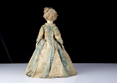 Lot 10 - Peggy, a very rare and fine 18th century English wooden doll with family provenance