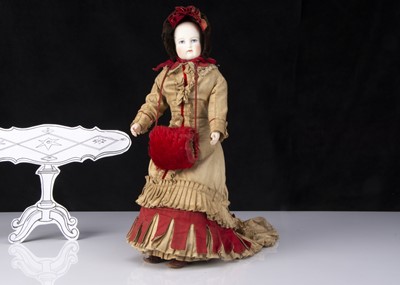Lot 16 - A rare 1850s Mademoiselle Rohmer fashionable doll