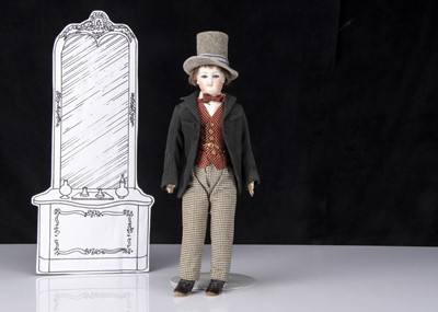 Lot 17 - A Smiling Bru gentleman fashion doll 1870s