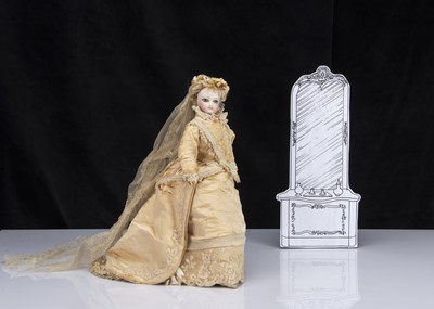 Lot 42 - A Jumeau swivel headed fashionable doll bride 1870s