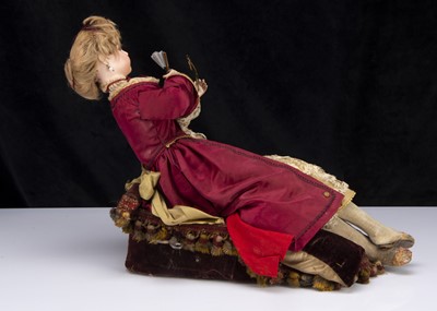 Lot 46 - A rare Leopold Lambert reclining lady on chaise longue musical automaton 1880s
