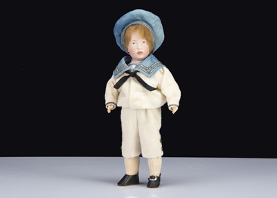 Lot 60 - A rare German bisque headed character boy marked K