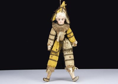 Lot 75 - A late 19th century Francois Gaultier bisque headed Polichinelle