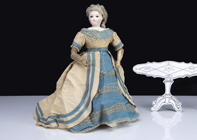 Lot 97 - A fine Eugene Barrois pressed bisque swivel head fashionable doll 1860s