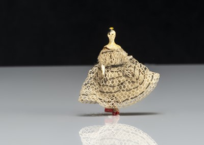 Lot 106 - A tiny 19th century Grodnerthal dolls’ house doll
