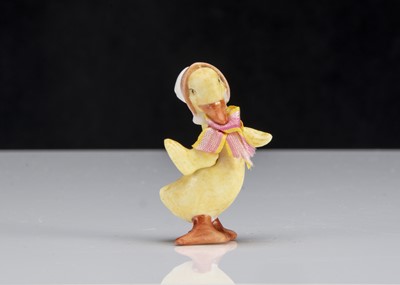 Lot 135 - A Hertwig all-bisque duckling dolls’ house doll