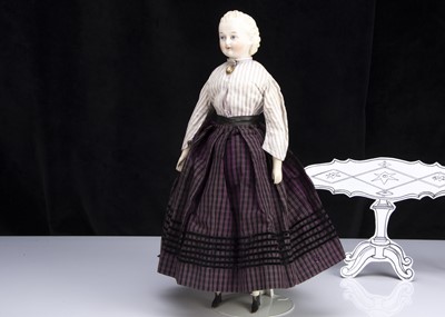 Lot 162 - An unusual 19th century German bisque shoulder-head doll