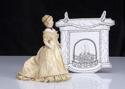 Lot 166 - An unusual Simon & Halbig bisque swivel head doll