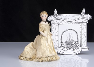 Lot 166 - An unusual Simon & Halbig bisque swivel head doll