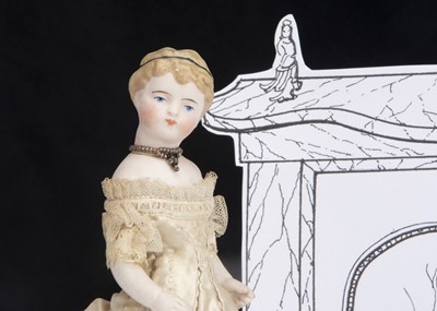 Lot 166 - An unusual Simon & Halbig bisque swivel head doll