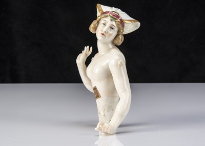 Lot 208 - A rare large Dressel & Kister half-doll with jointed arms