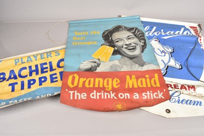 Lot 108 - Three vintage vinyl advertising signs
