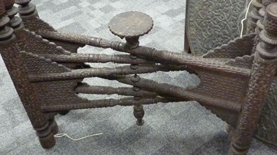 Lot 48 - Large Middle Eastern Folding Brass Topped Table