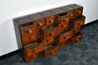 Lot 49 - A late Victorian and later oak and mahogany medical/collectors cabinet