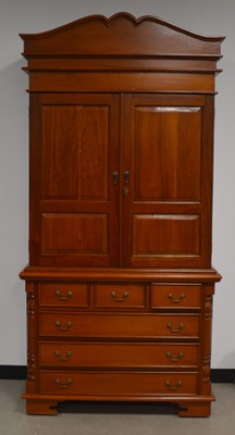 Lot 5 - A large modern hardwood wardrobe