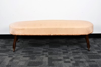 Lot 51 - An Edwardian upholstered shaped long stool