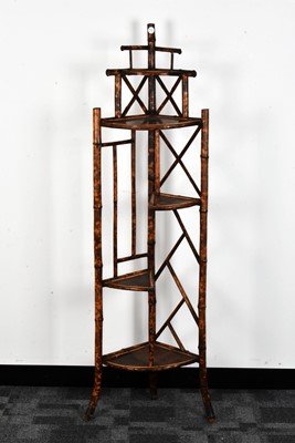 Lot 68 - A bamboo corner unit