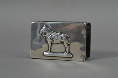 Lot 72 - A George V silver commemorative military matchbox case
