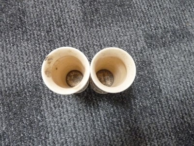 Lot 88 - A pair of Japanese narrow necked ceramic vases
