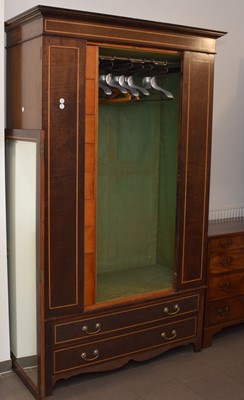 Lot 1 - An Edwardian chestnut and inlaid gentleman's compactum by Shapland & Petter of Barnstable