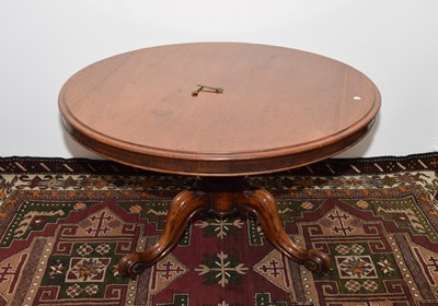 Lot 12 - A Victorian mahogany snap top breakfast table