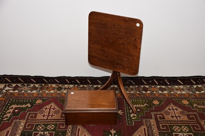 Lot 17 - A late Georgian tripod tilt top wine table together with a nice Victorian mahogany box