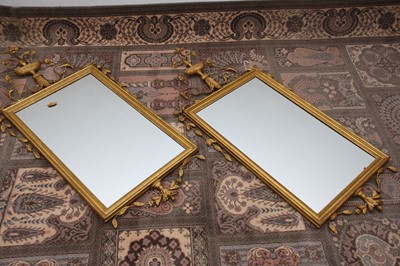 Lot 72 - A pair of Regency style gilt pier glass mirrors