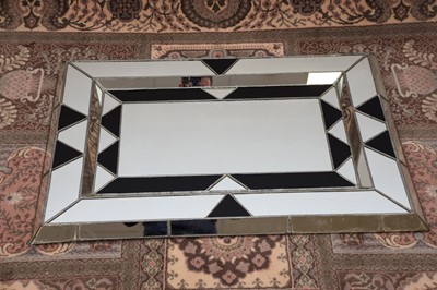 Lot 73 - An Art Deco lead glass wall mirror
