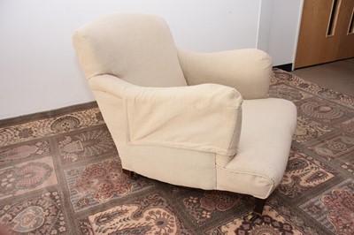 Lot 94 - A Victorian and later upholstered armchair from Howard & Sons