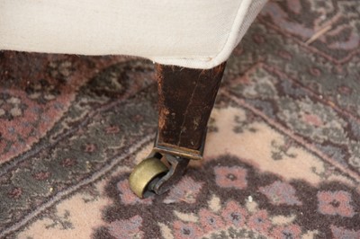 Lot 94 - A Victorian and later upholstered armchair from Howard & Sons