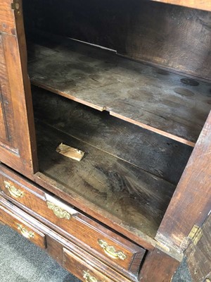 Lot 112 - An 18th century and later converted Lancashire Mule chest