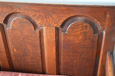 Lot 113 - A George II and later oak hall bench