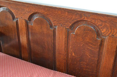 Lot 113 - A George II and later oak hall bench