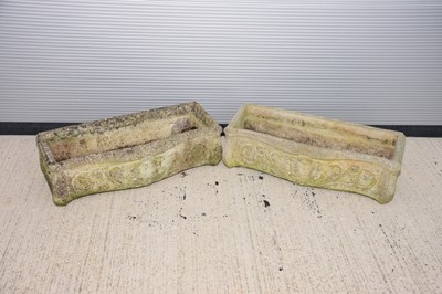 Lot 134 - A pair of modern concrete garden planters