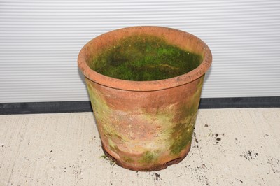 Lot 140 - A large modern terracotta garden plant pot by John Matthews