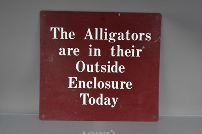Lot 173 - A mid 20th century Zoo sign