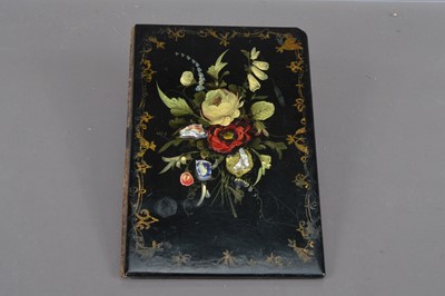 Lot 190 - An Antique Victorian Lacquer Desk Blotter